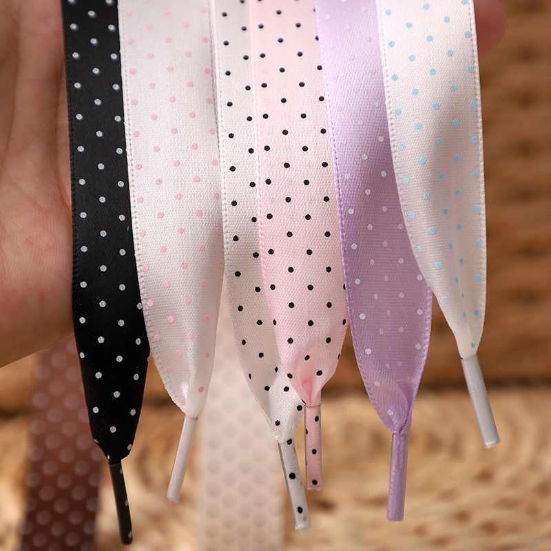 Polka Dot Silk Ribbon Flat Sho - Lace Replacement Flat ulasan dan harga