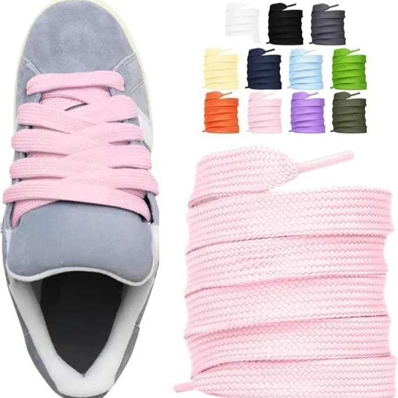 Fashion Colored Flat Shoelaces - Lace Replacement Flat ulasan dan harga